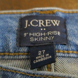 J. Crew 9" High-Rise Skinny Jeans, SZ 27